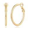 9CT Gold Hoop Earrings for Women, 30mm