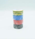 9mm x 4.5m Electrical Insulation Tape – Black/Red/Blue/Yellow&Green – Box of 96 Rolls (24 per colour)