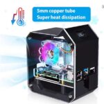 ABS Mini Tower Enlosure Case RGB Programmable Fan with M.2 SATA SSD Adapter Board – With Code / SB GeeekStudio