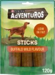 ADVENTUROS Sticks Buffalo Dog Treats 120g (Pack of 6)