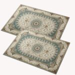 AMEHA Washable Door Mats Indoor 40×60 cm 2 Pack Heavy Duty Doormats Outdoor Soft Fluffy Door Mat Low Profile High Absorbent Non Slip Floor Mat Welcome Entrance Doormats (Willow)