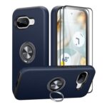 AOUIA Pixel 9A Case with Screen Protector & Ring-Stand Midnight-Blue