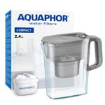 AQUAPHOR Water Filter Jug Compact Grey 2.4L with 1 x Maxfor Cartridge