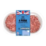 ASDA 4 Flavourful Pork Sausage Patties 240g