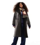ASOS DESIGN Curve Longline Shearling Jacket- Sizes 2XL- with code