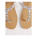 ASOS DESIGN Wide Fit Fairywings Embellished Flat Sandal in Silver