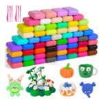 AUAUY Air-Dry Clay Set with 60 Pieces and 6 Tools