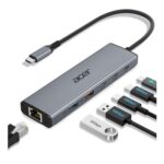 Acer 6-in-1 USB-C Hub, Aluminum, 10Gbps, 100W PD, Gigabit Ethernet