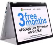 Acer Spin 314 14 2 in 1 Chromebook – Intel Core i3, 128 GB eMMC – Silver