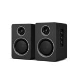 Active Bookshelf Speakers 60W, Bluetooth 5.3, USB-C, AUX/RCA, Black