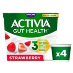 Activia Strawberry Gut Health Fruit Yoghurt Multipack 4x115g
