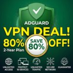 AdGuard VPN 2-Year Subscription (10 Devices Free Personal DNS) £57.54 (£2.40/month incl. VAT) with code