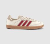 Adidas Samba OG Trainers Wonder Beige Cream White Better Scarlet