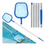 Adjustable Pool Skimmer Net with Fine Mesh and 5-Section Poles