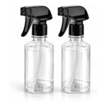 Admygo 250ml Refillable Spray Bottle with Adjustable Nozzle (2-Pack, Black)