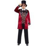 Adults Midnight Vampire Gent Fancy Dress Gothic Halloween Costume Mens Outfit, Size M