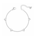 Affection Heart Bracelet in Silver or Gold