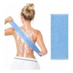 African Exfoliating Net Nylon Back Scrubber for Body Blue 100x25cm