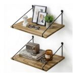 Afuly Floating Wood Wall Shelves with Brackets