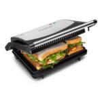Aigostar Panini Press Toastie Maker with 180 Flat Open Non-Stick Plates