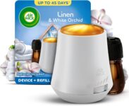 Air Wick Essential Mist Diffuser Kit, Linen & Petals,1 Device & 1 refill (20 ml),Natural Essential Oils, Last up to 45 days, Air freshener