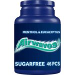 Airwaves Menthol & Eucalyptus Sugar Free Chewing Gum Bottle, 46 Pieces – £1.62 / £1.53 S&S