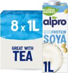 Alpro Soya Drink Plant-Based Long Life Milk Alternative, 1L (8 Pack)