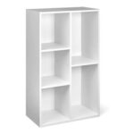 Amazon Basics 5-Compartment Bookcase, White, 502480 Cm