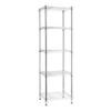 Amazon Basics 5-Shelf Tower, Adjustable Chrome Shelving Unit