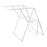 Amazon Basics Foldable 2-Wing Metal Drying Rack, White
