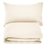 Amazon Basics Microfibre Duvet Cover Set, 2-Piece, Single Beige