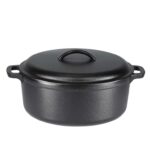 Amazon Basics Round Pre-Seasoned 29.7cm 6.62L Cast Iron Pot with Lid – Like New – discount at checkout – sold by Amazon Resale FBA
