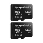 Amazon Basics microSDXC Card with Adapter, 2-Pack, 64GB, A2 U3