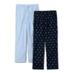 Amazon Essentials Mens Cotton-Stretch Poplin Full-Length Pyjama Bottoms, Pack of 2 – XL