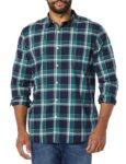 Amazon Essentials Mens Long-Sleeved Slim-Fit Stretch Poplin Cotton Shirt Size XS