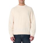 Amazon Essentials Mens Relaxed-Fit Cotton Blend Textured Crewneck Pullover Sweater – Medium – Oatmeal Heather
