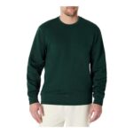 Amazon Essentials Mens Relaxed-Fit Crewneck Sweatshirt, Dark Green, M
