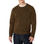 Amazon Essentials Mens Relaxed-Fit Heavyweight Crewneck Sweater – Brown – Small