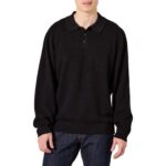 Amazon Essentials Mens Relaxed-Fit Knitted Polo Jumper – 100% Cotton – Large