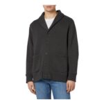 Amazon Essentials Mens Shawl Collar Cardigan, Charcoal Heather, XS