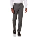 Amazon Essentials Mens Slim Fit Flat-Front Dress Suit Trousers size 42W / 29L