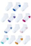 Amazon Essentials Unisex Kids Cotton Ankle Trainer Socks, 14 Pairs, Age 4-5 Years