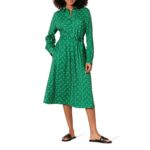 Amazon Essentials Womens Long-Sleeve Midi Shirt Dress for Work and Office size XXL