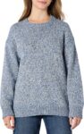 Amazon Essentials Womens Oversized-Fit Cotton Blend Heavyweight Multi-Colour Crew-Neck Jumper