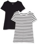 Amazon Essentials Womens Regular-Fit Short-Sleeve Crewneck T-Shirt, Multipacks pack of 2, in XXL