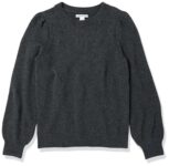 Amazon Essentials Womens Soft Touch Pleated Shoulder Crewneck Jumper size M