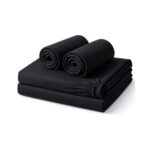 Amour Calin 4-Piece Black Double Bed Sheet Set