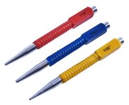 Amtech Colour Coded Nail Punch Set (3pc), Heat Treated Carbon Steel, Non-Slip Grips for Flush Setting in Wood 1/32in, 1/16in