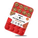 Anaeat 24-Cup Silicone Muffin Pan, Non-Stick, Mini Cupcake Tray