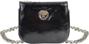Andiker Small Crossbody Purses for Women, Reflective PU Leather Coin Purse with Silver Chain Shoulder Strap, Stylish Mini Shoulder Bag for Women for Shopping Party